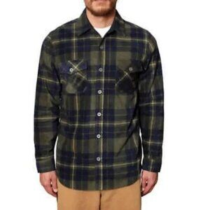 Freedom Foundry Men’s Long Sleeve Green/Blue Plaid Fleece Shirt XXL NWT